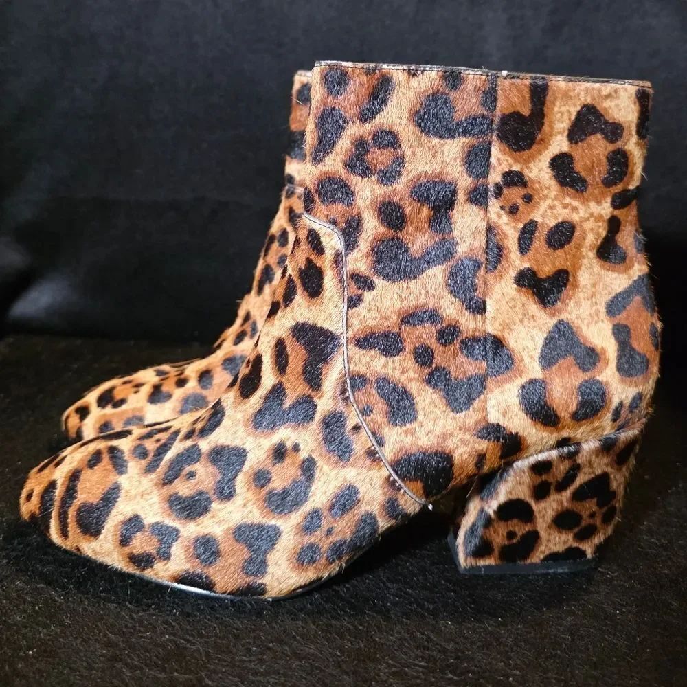 Botkier Leopard Print Ankle Booties Womens 6 - Picture 5 of 11